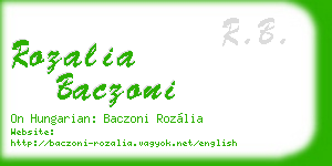 rozalia baczoni business card