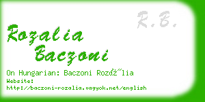 rozalia baczoni business card